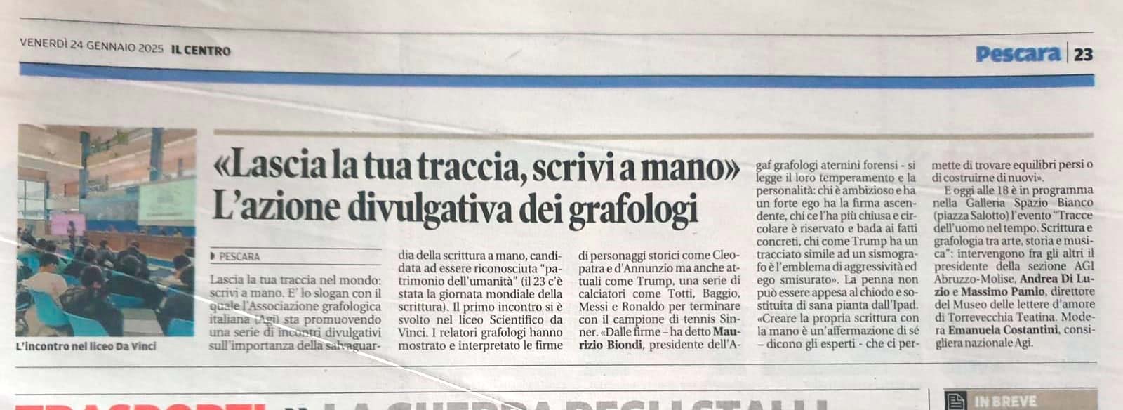 Articolo Il Centro Gennaio 2025