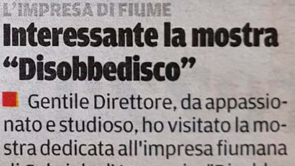 Commento di Maurizio Biondi sulla mostra "Disobbedisco"